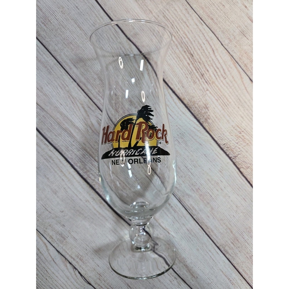 Hard Rock Cafe Hurricane Glass New Orleans Collectible Drinkware Bar Big Easy